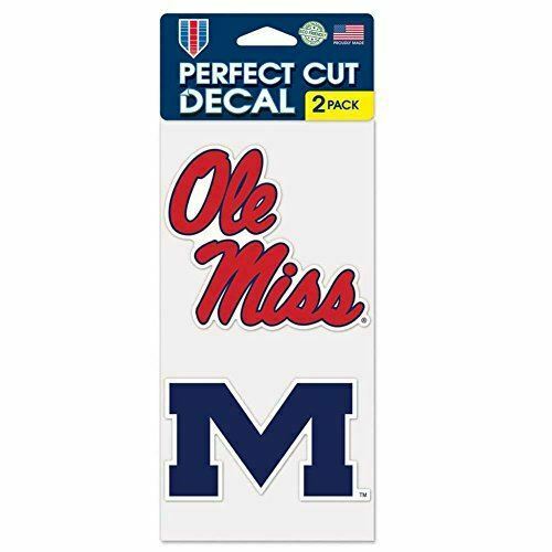 Wincraft Mississippi Ole Miss Rebels Perfect Cut Decal 4" x 4" - Set of 2