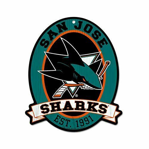 WinCraft San Jose Sharks Wood Sign 11"X13"
