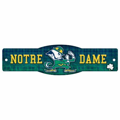 WinCraft NCAA Notre Dame Fighting Irish Sign, 4.5 x 17-Inch