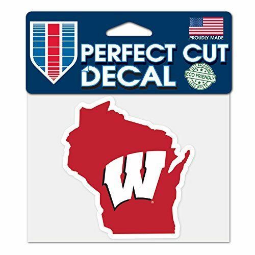 Wisconsin Badgers NCAA 4"x5" Perfect Cut State Decal