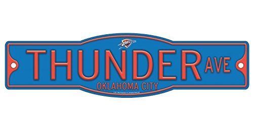 Oklahoma City Thunder Basketball Plastic 4 x 17 Street Sign