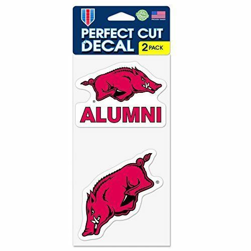 Arkansas Razorbacks Alumni 4"x8" Die Cut Decal (Two - 4"x4" Decals)