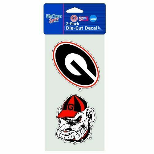 WinCraft NCAA Georgia Bulldogs 2-Piece Die Cut Decal, 4" X 8"
