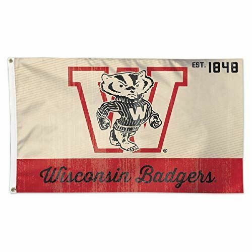 Wisconsin Badgers Vintage Creme Flag 3' x 5'