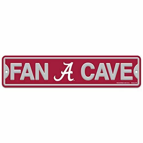 WinCraft Alabama Crimson Tide Roll Tide Plastic Fan Cave Sign 4" x 17" Street Sign