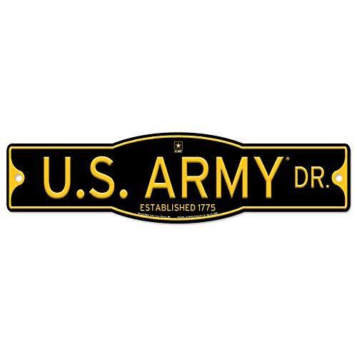WinCraft US Army United States of America Veteran 4" x 17" Plastic Street Sign