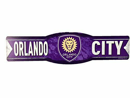 Orlando City Lions MLS 4"x17" Plastic Street Sign