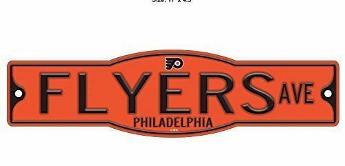 Philadelphia Flyers 4" x 17" Plastic Street Sign NHL