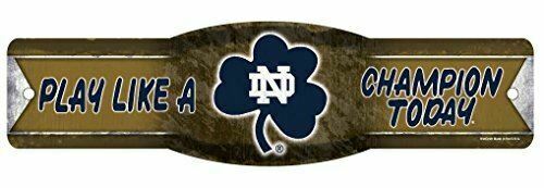 Notre Dame "Play Like A Champion Today" PLACT Fighting Irish 4 x 17" Plastic Str