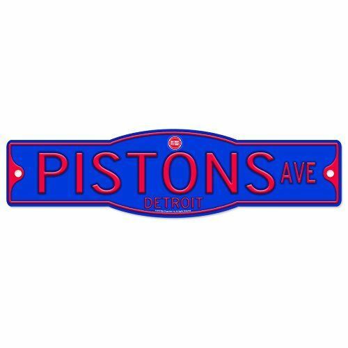 Detroit Pistons Basketball Plastic 4 x 17 Street Sign