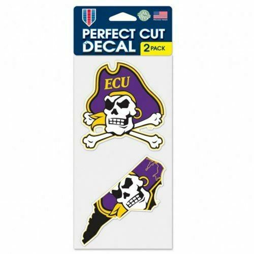 Wincraft East Carolina Pirates 4"x8" Die Cut Decal (Two - 4"x4" Decals)