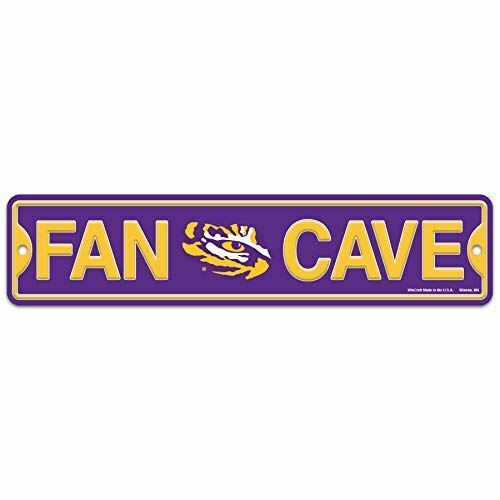 WinCraft Louisiana State University Tigers LSU Plastic Fan Cave Sign 4" x 17" St