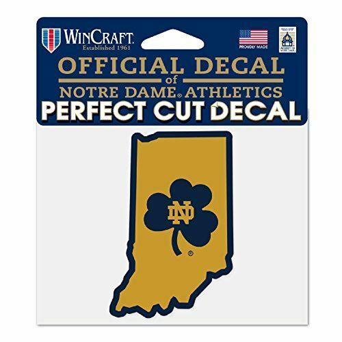 WinCraft Notre Dame Fighting Irish - Shamrock NCAA 4"x5" Perfect Cut State Decal