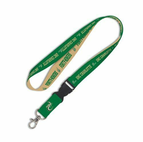 WinCraft NCAA North Carolina - Charlotte Lanyard with Detachable Buckle, 3/4"