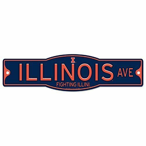 Illinois Illini 4" x 17" Plastic Street Sign