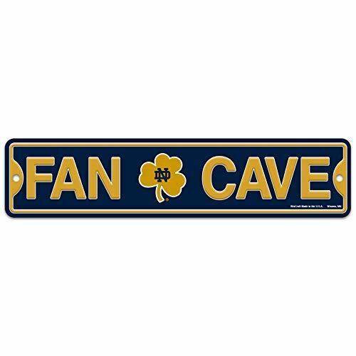 WinCraft Notre Dame Fighting Irish Plastic Fan Cave Sign 4" x 17" Street Sign NC