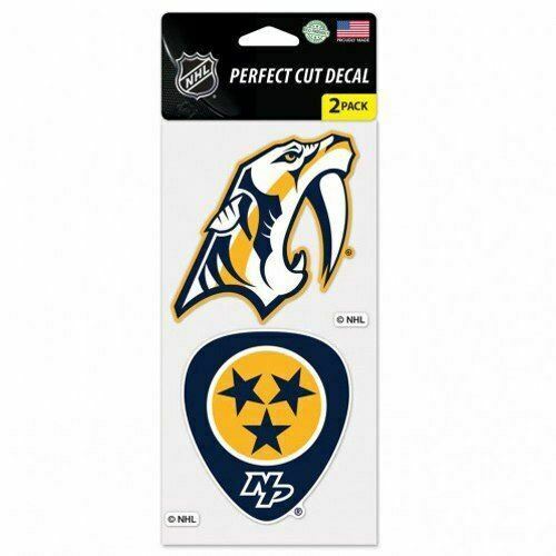 WinCraft NHL Nashville Predators Perfect Cut Decal (Set of 2), 4" x 4"