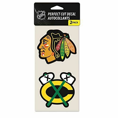 WinCraft NHL Chicago Blackhawks Perfect Cut Decal (Set of 2), 4" x 4"