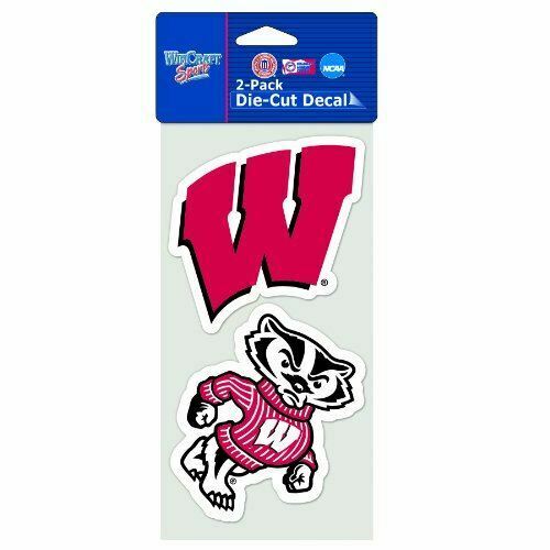 NCAA Wisconsin Badgers 2-Piece Die-Cut Decal, 4" x 8"