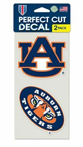 WinCraft NCAA Auburn University Perfect Cut Decal (Set of 2), 4" x 4"