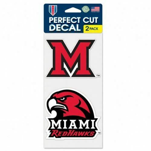 Wincraft NCAA University of Miami-Ohio Perfect Cut Decal (Set of 2), 4" x 4" - 5