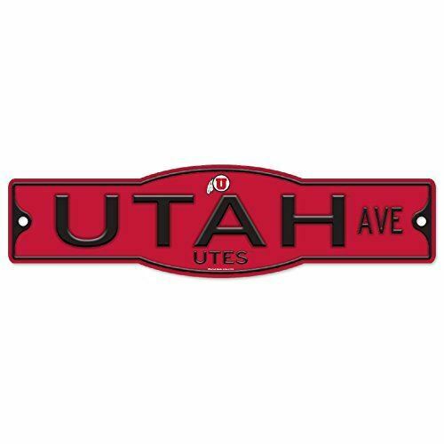 Utah Utes 4" x 17" Plastic Street Sign NCAA