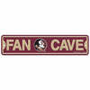 WinCraft Florida State FSU Seminoles Plastic Fan Cave Sign 4&quot; x 17&quot; Street Sign