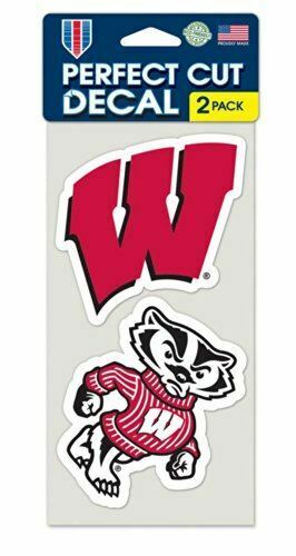 Wisconsin Badgers Set of 2 Die Cut Decals