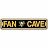 WinCraft Pittsburgh Penguins Plastic Fan Cave Sign 4&quot; x 17&quot; Street Sign NHL