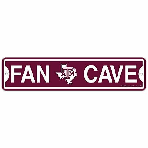 WinCraft Texas A&M Aggies Plastic Fan Cave Sign 4" x 17" Street Sign NCAA