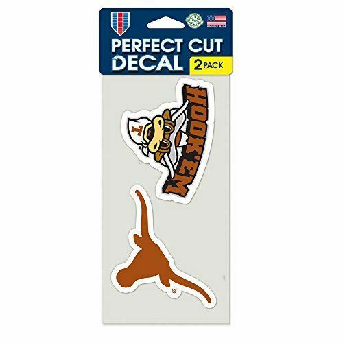 WinCraft NCAA University of Texas Perfect Cut Decal (Set of 2), 4" x 4"