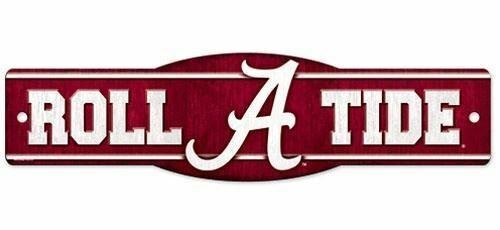 Alabama Crimson Tide Official NCAA 4 inch x 17 inch Plastic Street Sign by Wincr