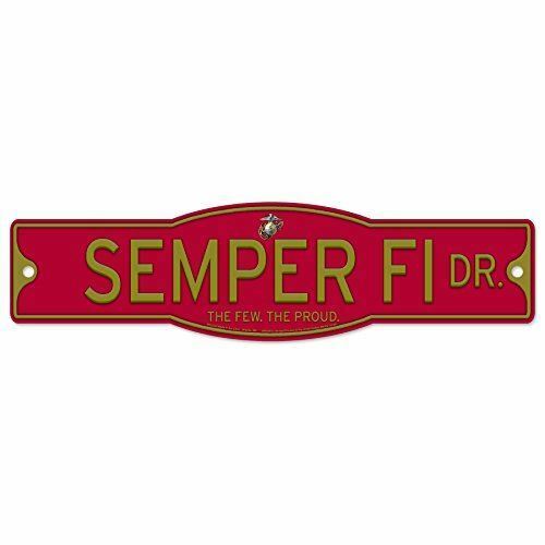 United States Marine Corps USMC Semper Fi Plastic 4 x 17 Street Sign