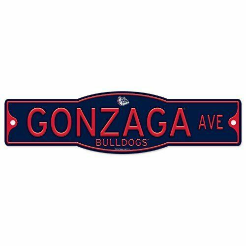 Gonzaga Zags Bulldogs 4" x 17" Plastic Street Sign NCAA