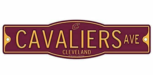 WinCraft Cleveland Cavaliers Basketball Plastic 4 x 17 Street Sign