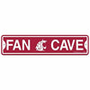 WinCraft Washington State Cougars Plastic Fan Cave Sign 4&quot; x 17&quot; Street Sign NCA