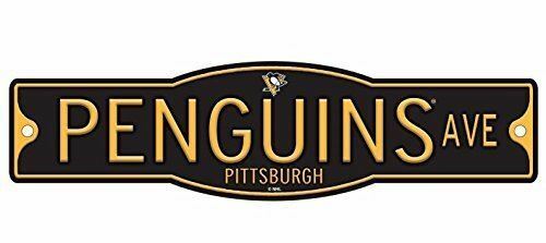 Pittsburgh Penguins 4" x 17" Plastic Street Sign NHL