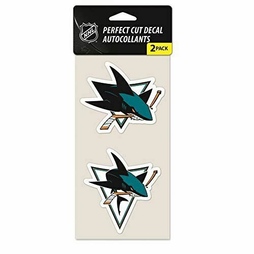 WinCraft NHL San Jose Sharks Perfect Cut Decal (Set of 2), 4" x 4"