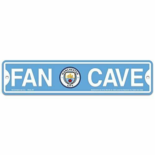 WinCraft Manchester City FC Plastic Fan Cave Sign 4" x 17" Street Sign