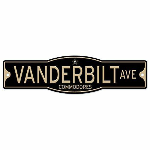 Vanderbilt Commodores 4" x 17" Plastic Street Sign