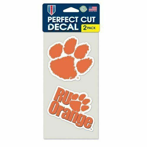 Clemson Tigers Logo Perfect Cut Decal 2 pack