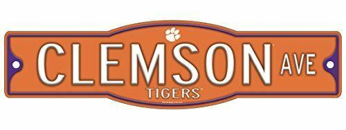 Clemson Tigers 4" x 17" Street Sign NCAA