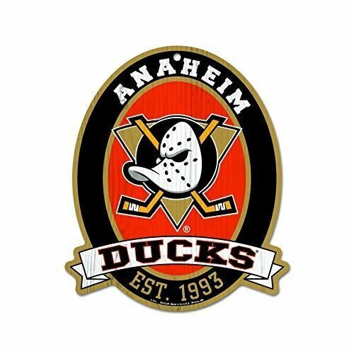 WinCraft Anaheim Ducks Wood Sign 11"X13" - Anaheim Mighty Ducks