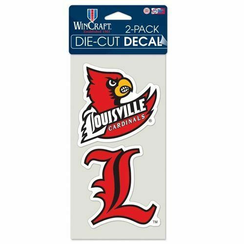 WinCraft NCAA University of Louisville Perfect Cut Decal (Set of 2), 4" x 4"