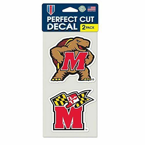 Wincraft NCAA University of Maryland Perfect Cut Decal (Set of 2), 4" x 4" - 628
