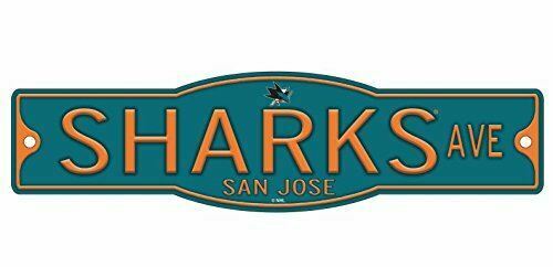 WinCraft San Jose Sharks 4" x 17" Plastic Street Sign NHL