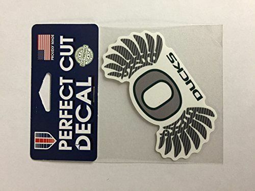 Oregon Ducks Silver Wings 4x4" Perfect Cut Decal
